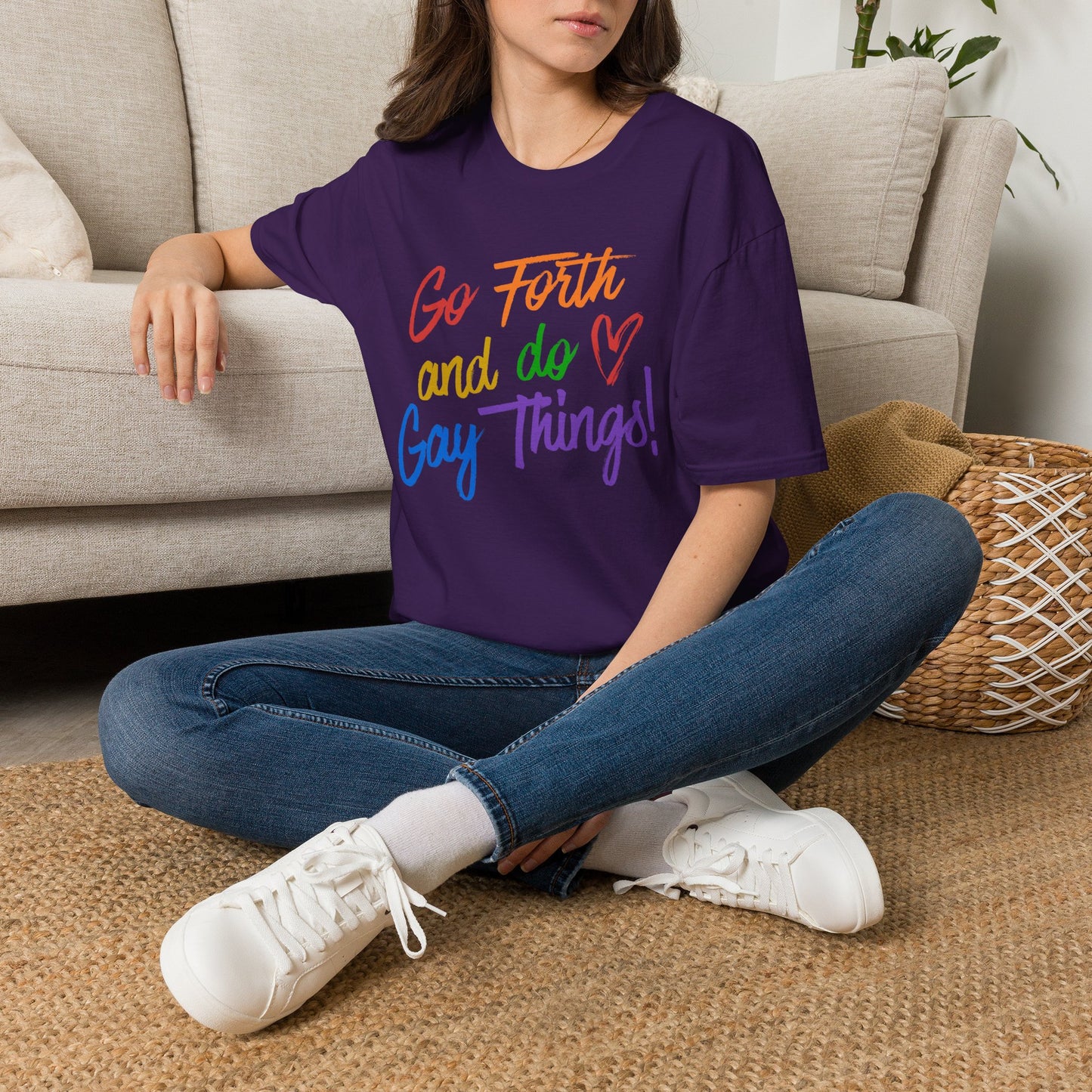 Go Forth and Do Gay Things T-Shirt | Rainbow Pride Tee