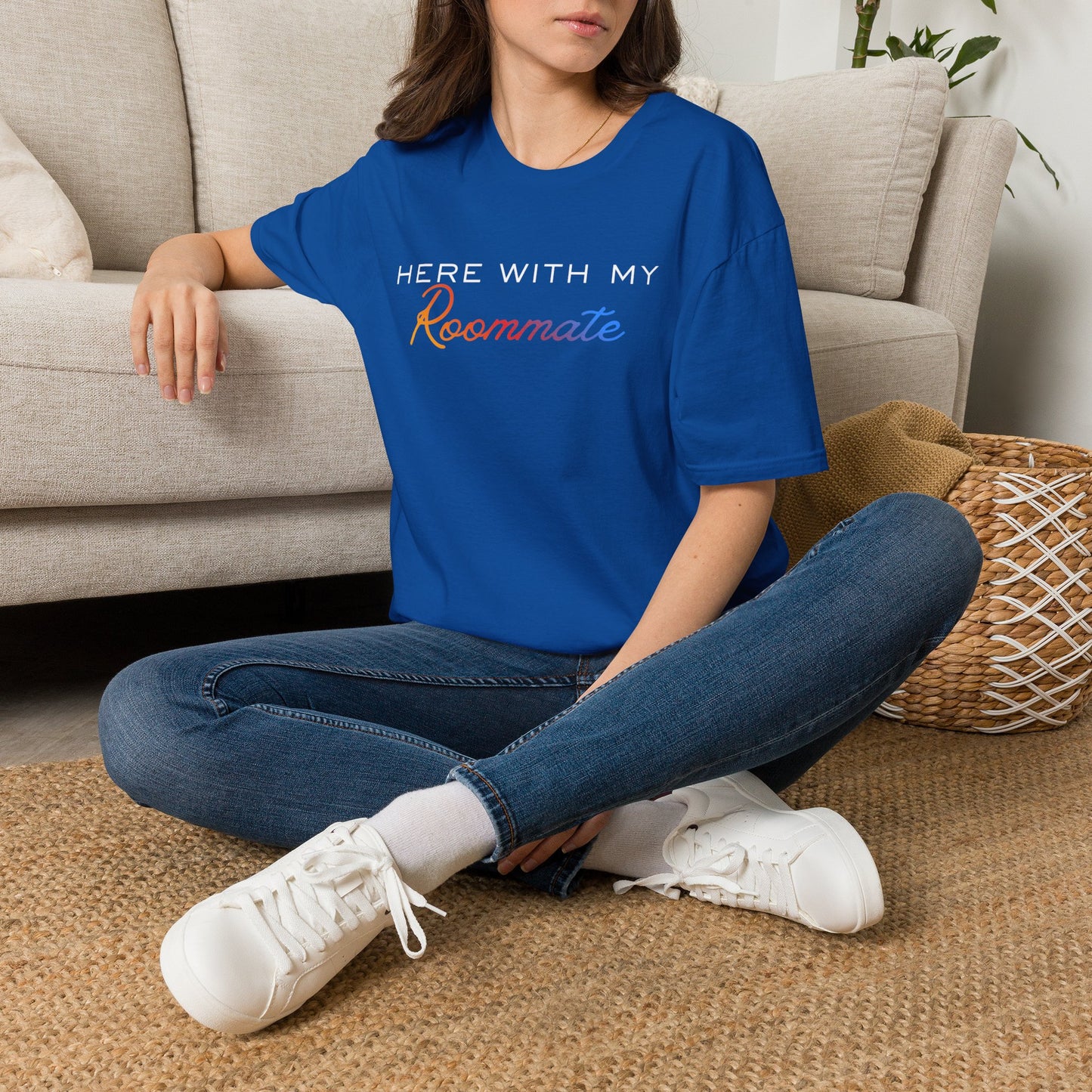LGBTQ+ "Here With My Roommate" Pride Graphic Tee
