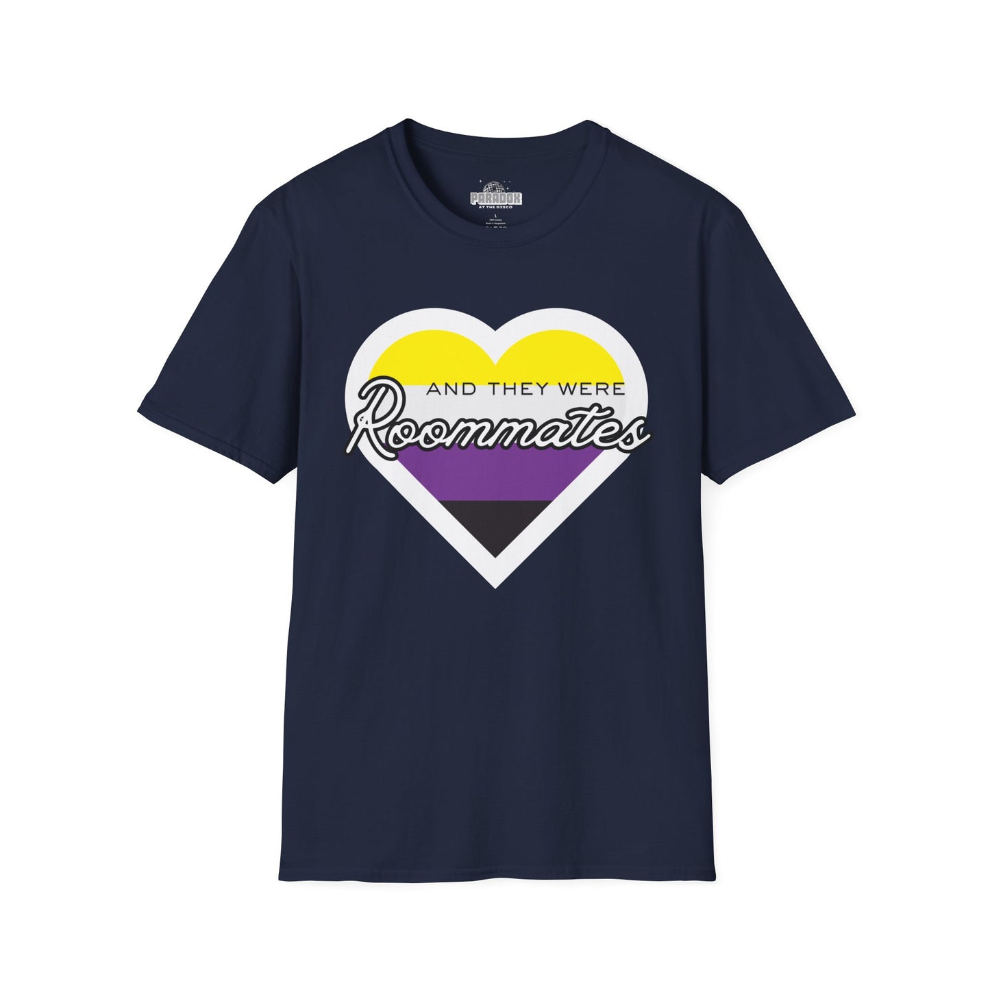 Nonbinary "And They Were Roommates" Pride Graphic Tee