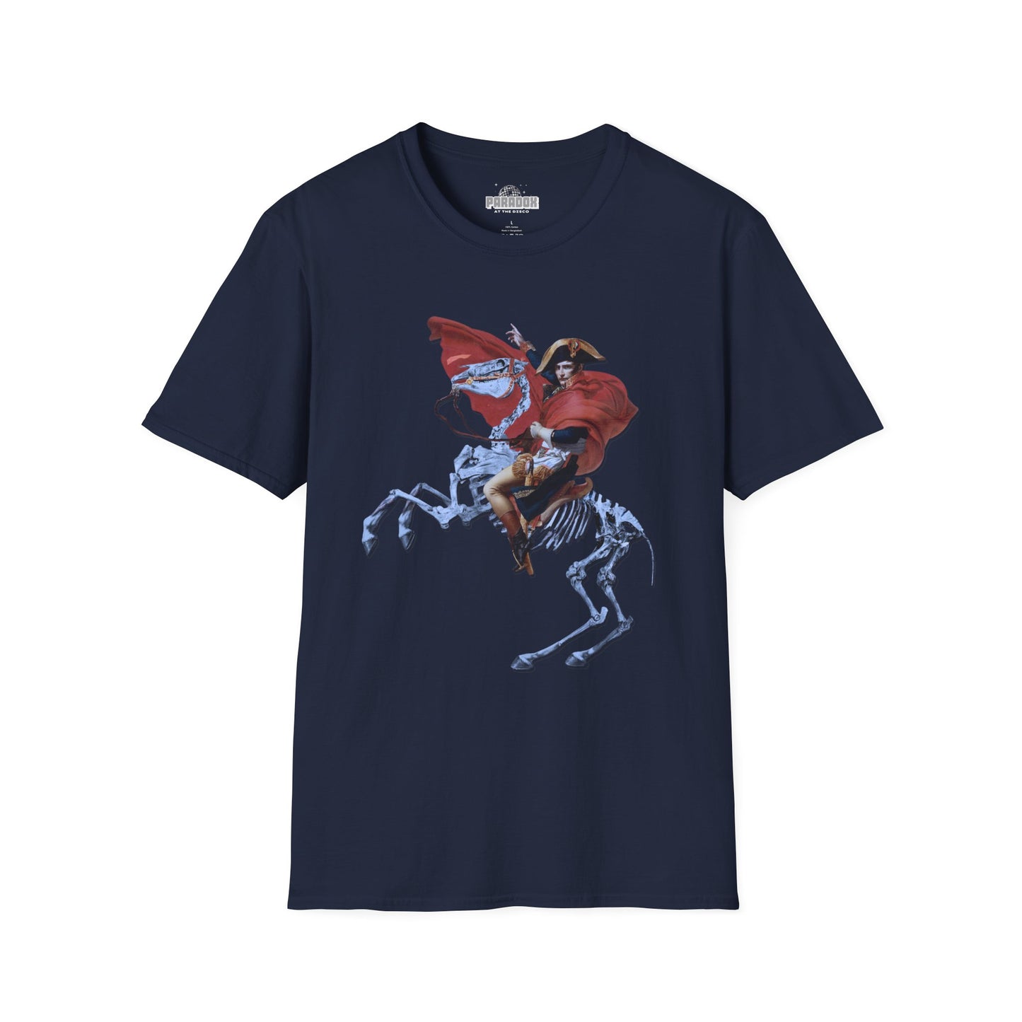 Skeleton Rider T-Shirt — Gothic Napoleonic Horseman Graphic Tee