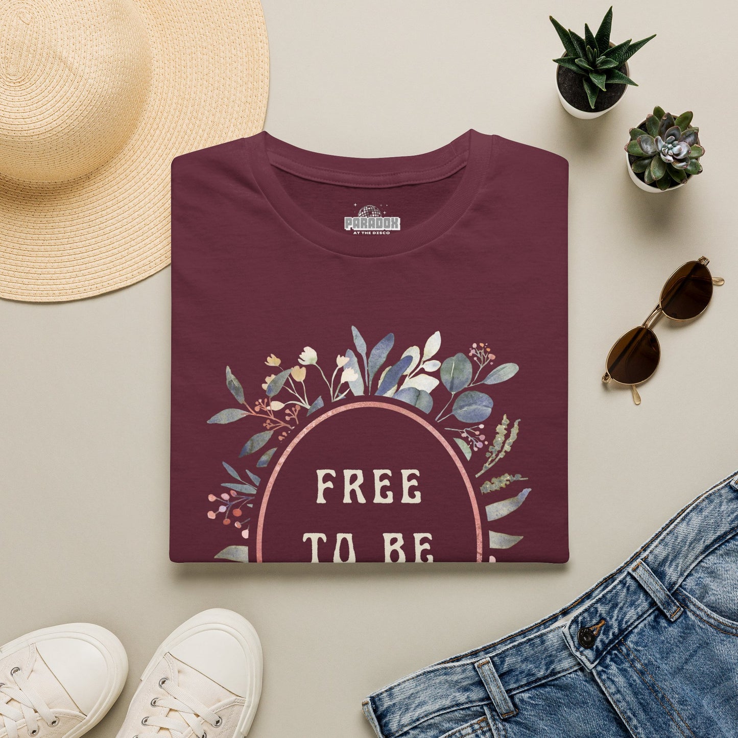 Free To Be Me Floral Graphic Tee