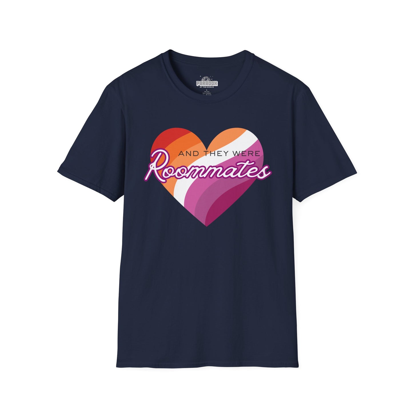 Lesbian "And They Were Roommates" Pride Graphic Tee