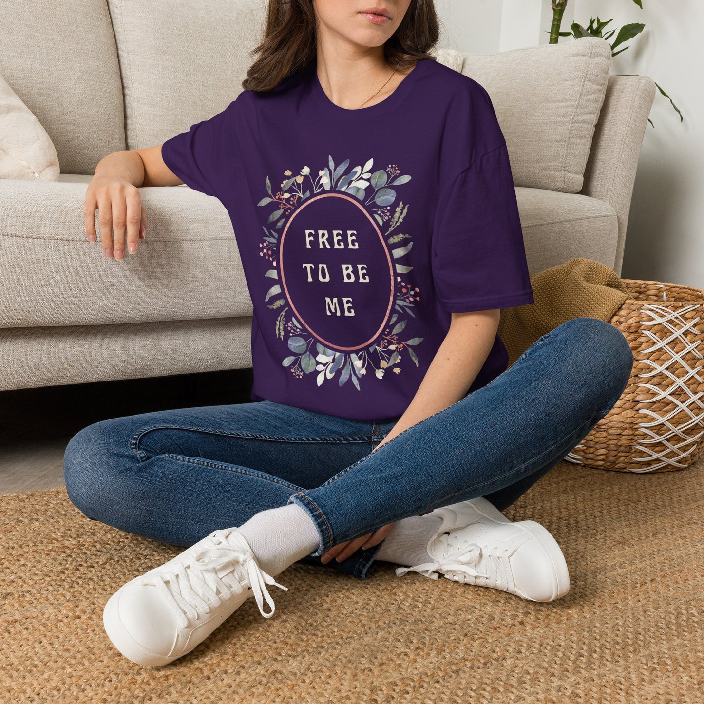 Free To Be Me Floral Graphic Tee