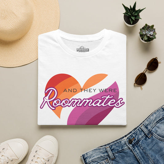 Lesbian "And They Were Roommates" Pride Graphic Tee