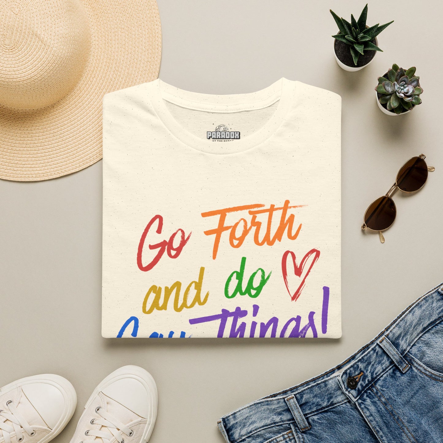 Go Forth and Do Gay Things T-Shirt | Rainbow Pride Tee