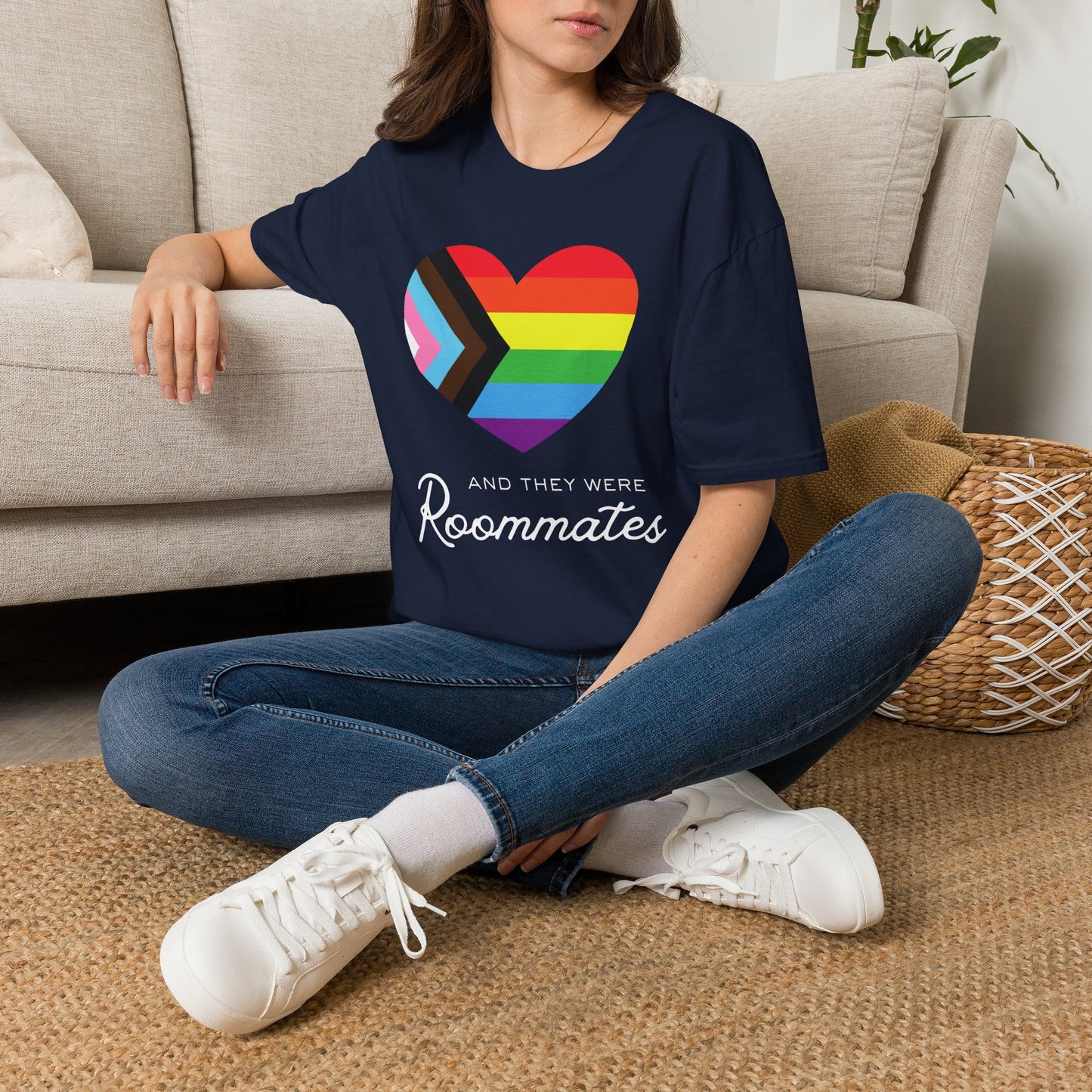 LGBTQIA "And They Were Roommates" Progressive Pride Graphic Tee