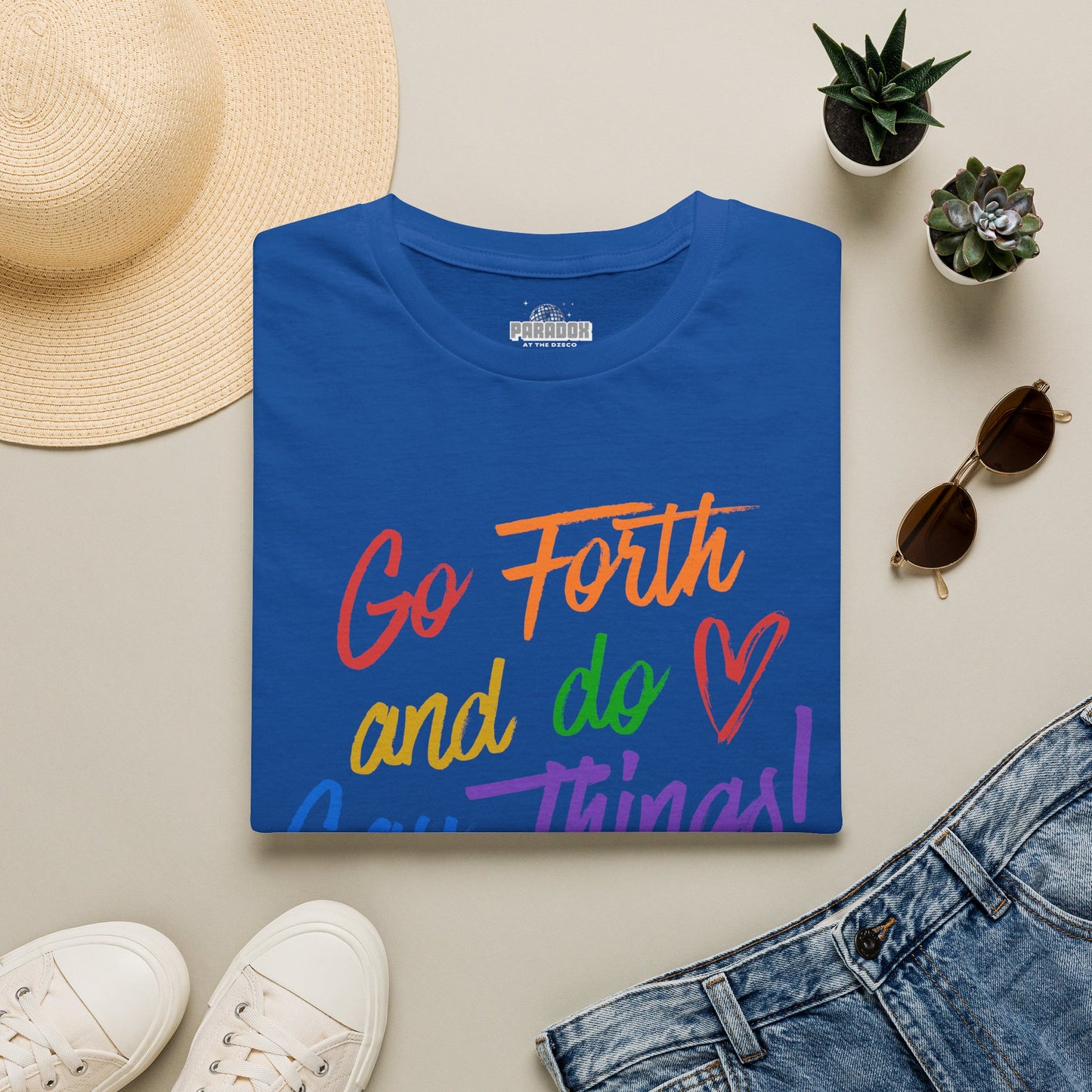 Go Forth and Do Gay Things T-Shirt | Rainbow Pride Tee