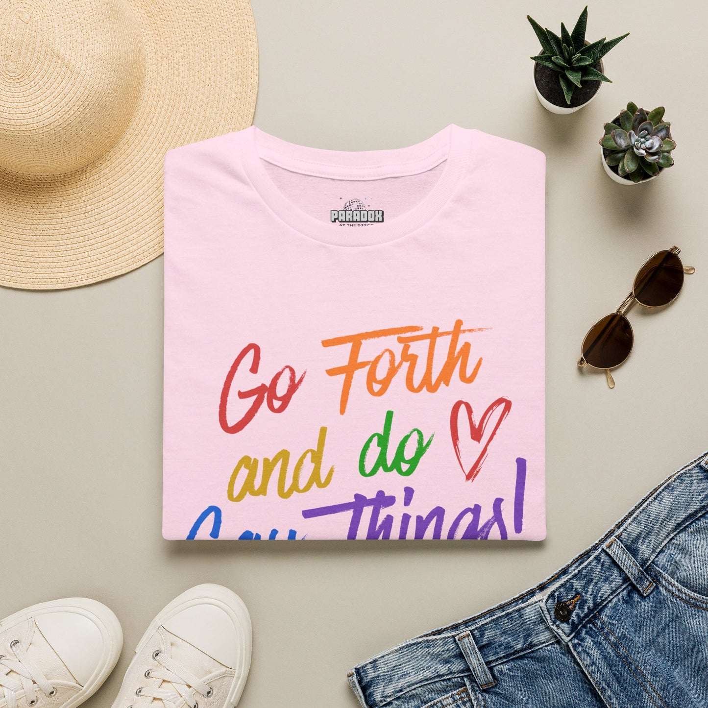 Go Forth and Do Gay Things T-Shirt | Rainbow Pride Tee