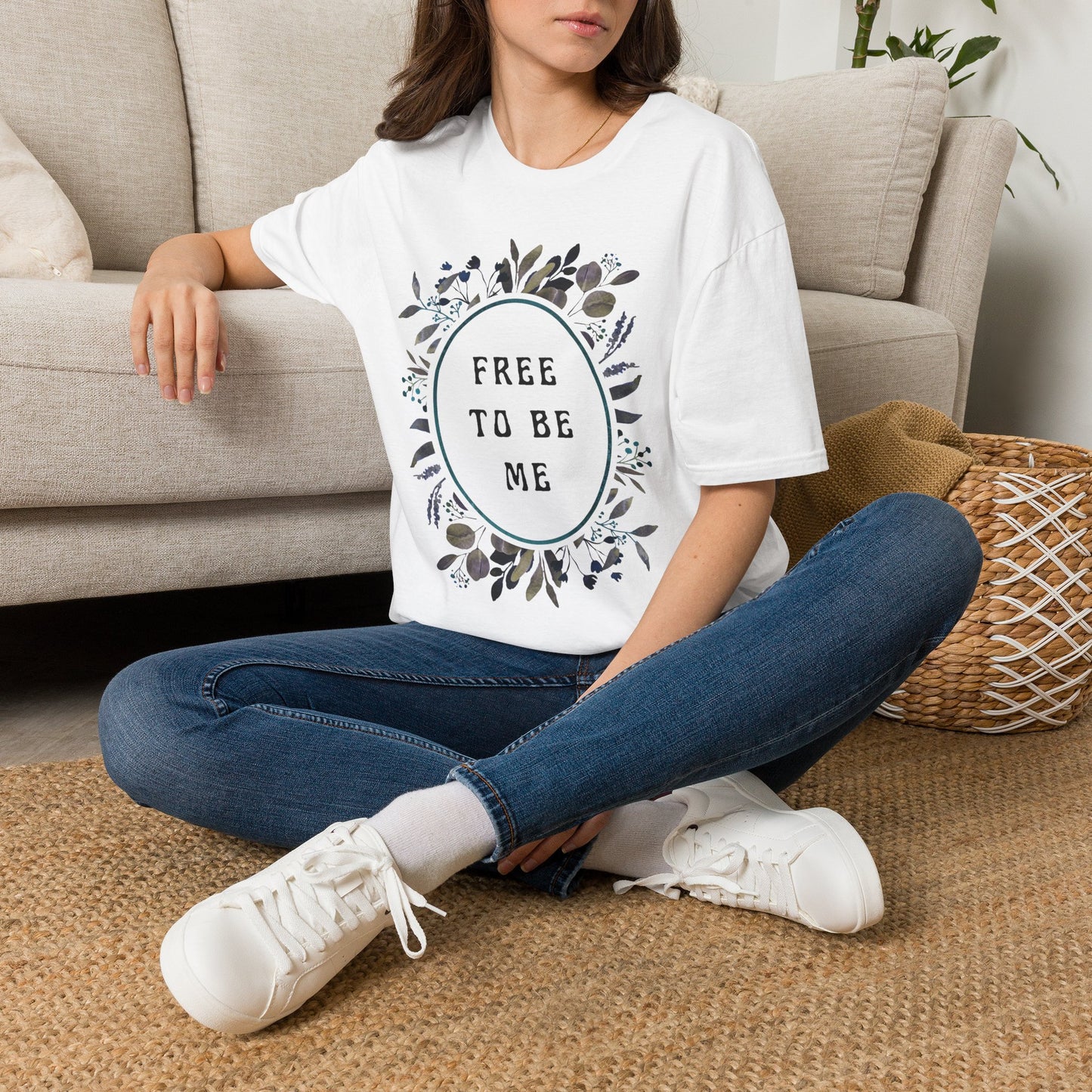 Free To Be Me Floral Graphic Tee