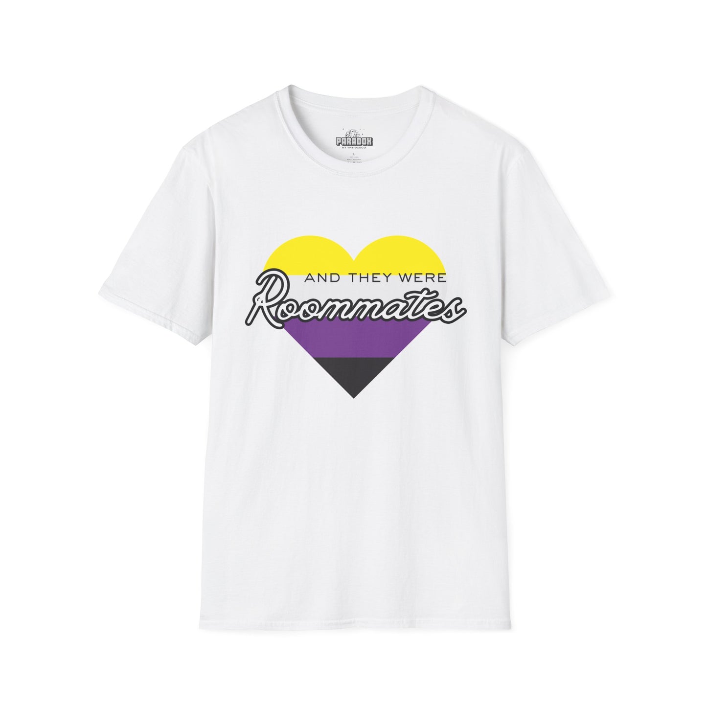 Nonbinary "And They Were Roommates" Pride Graphic Tee
