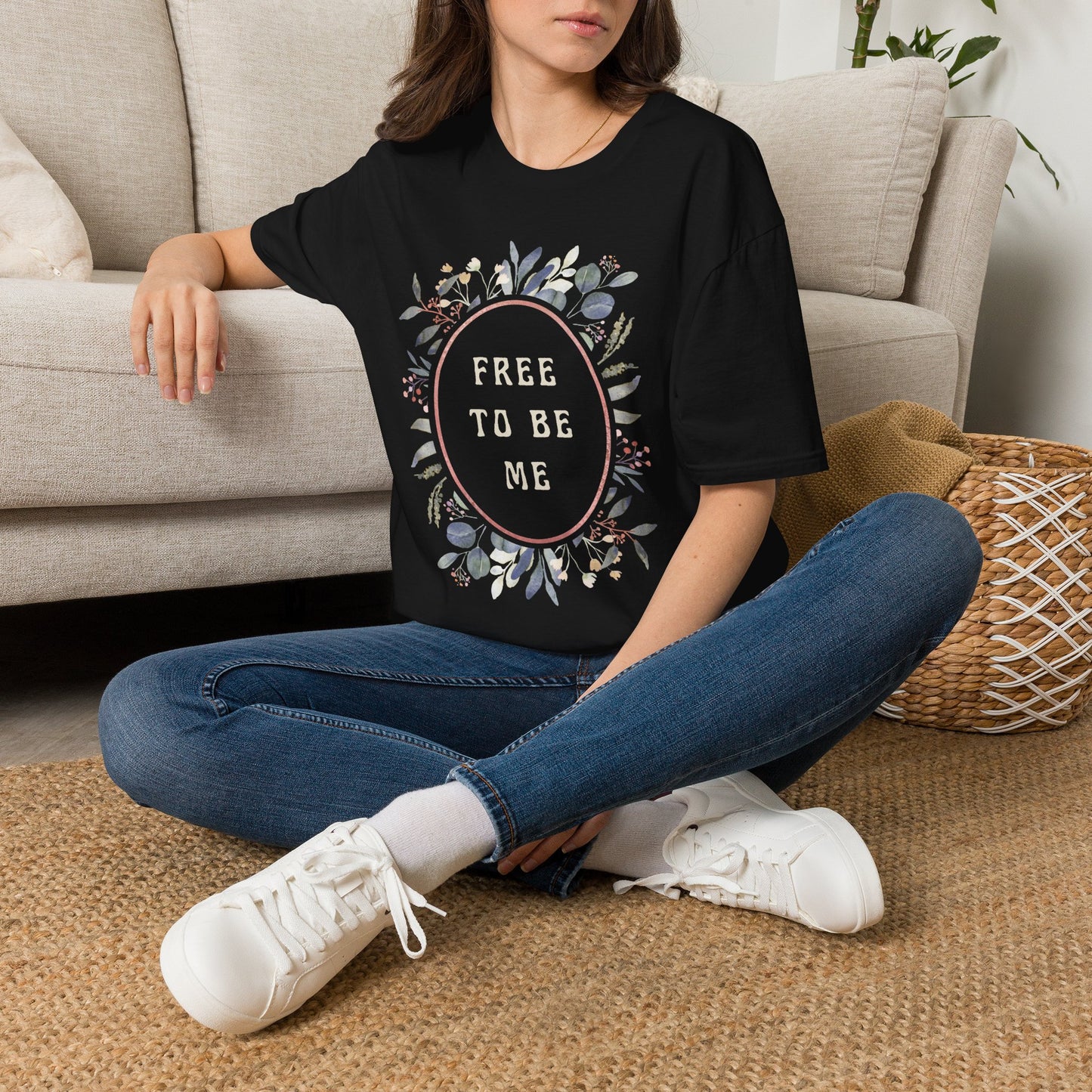 Free To Be Me Floral Graphic Tee