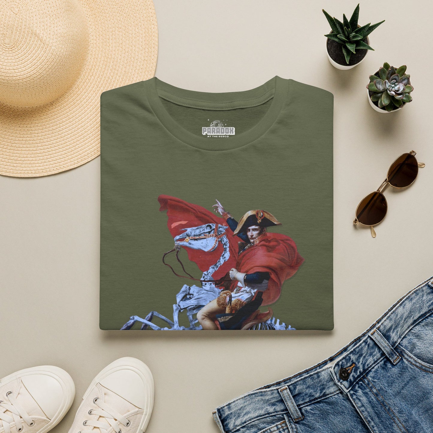 Skeleton Rider T-Shirt — Gothic Napoleonic Horseman Graphic Tee