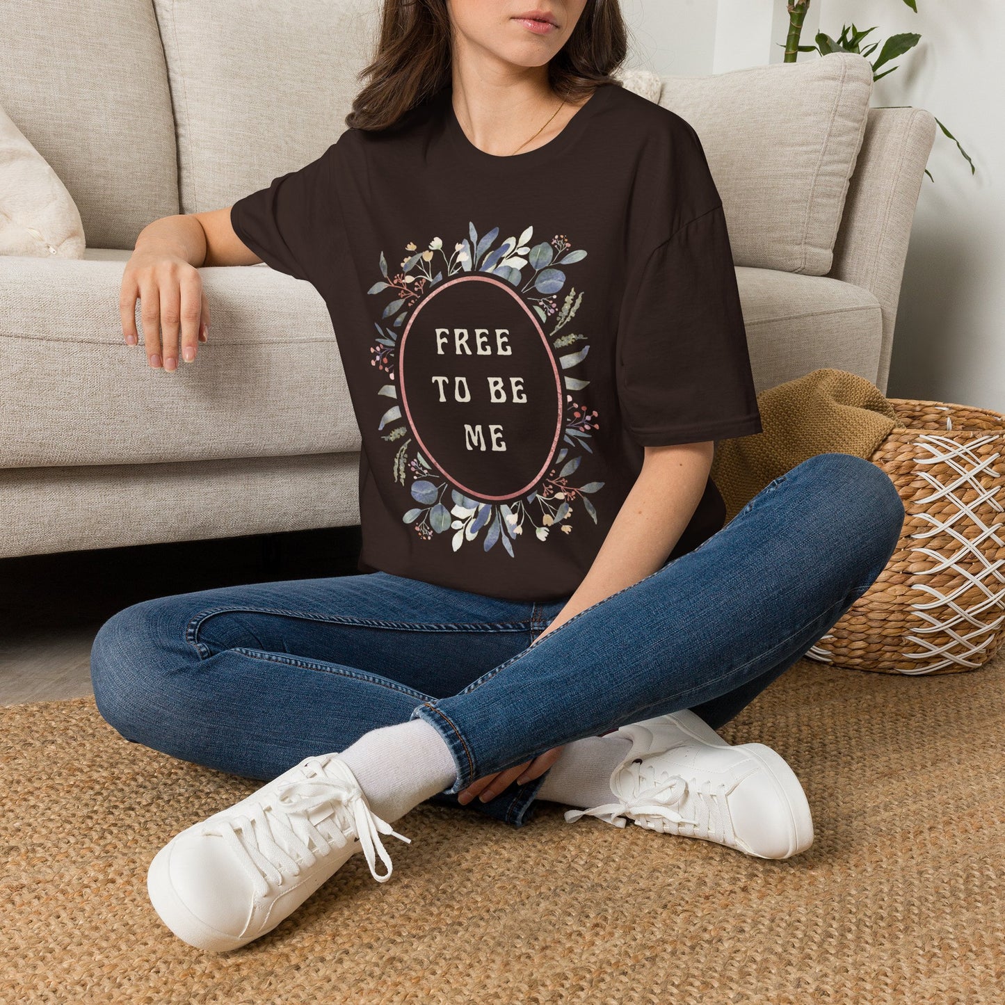Free To Be Me Floral Graphic Tee