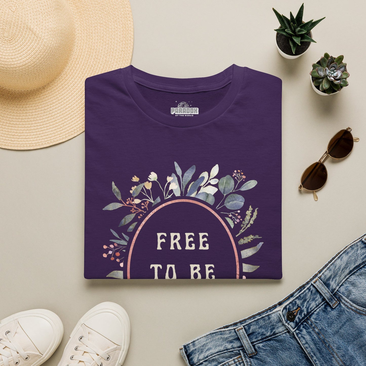 Free To Be Me Floral Graphic Tee