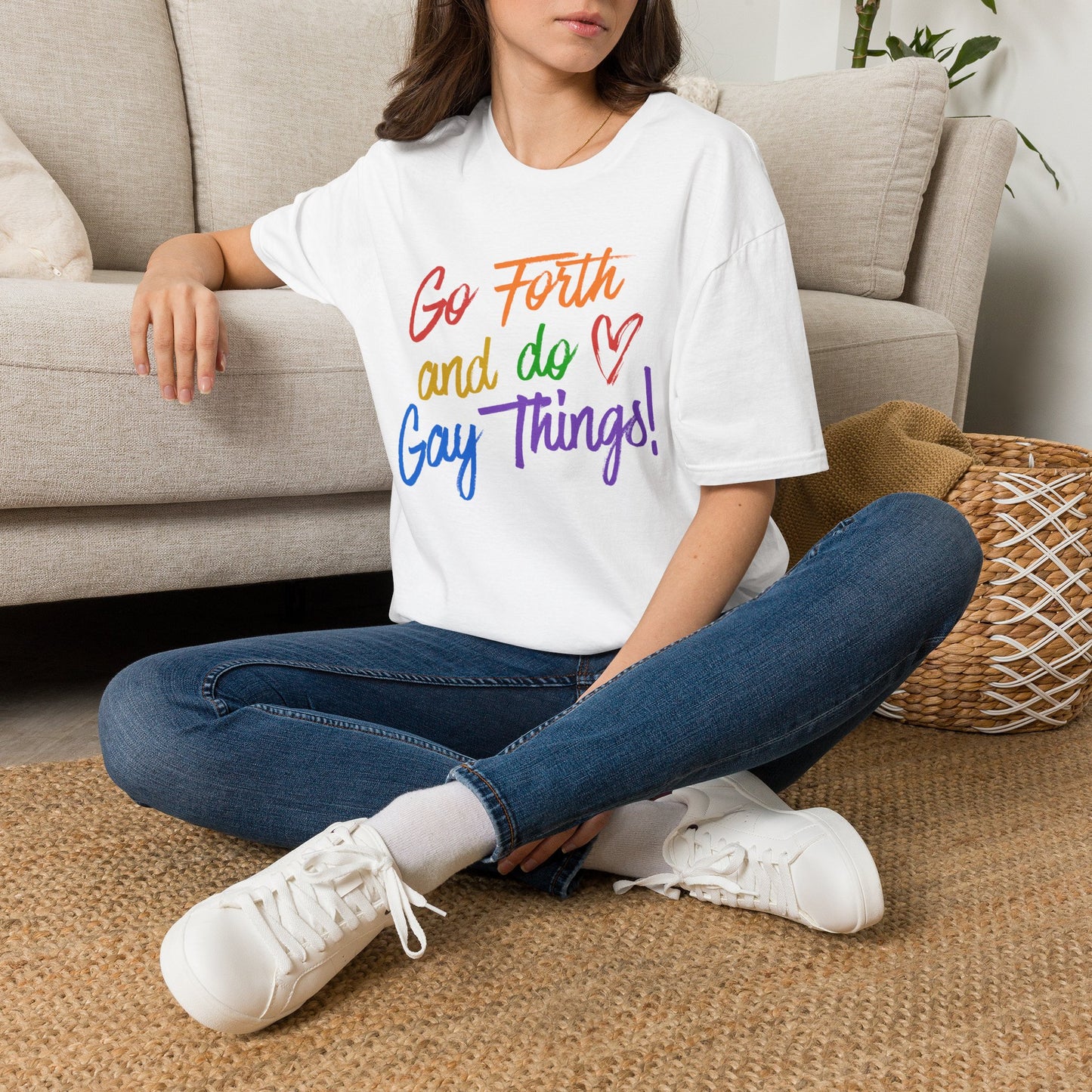 Go Forth and Do Gay Things T-Shirt | Rainbow Pride Tee