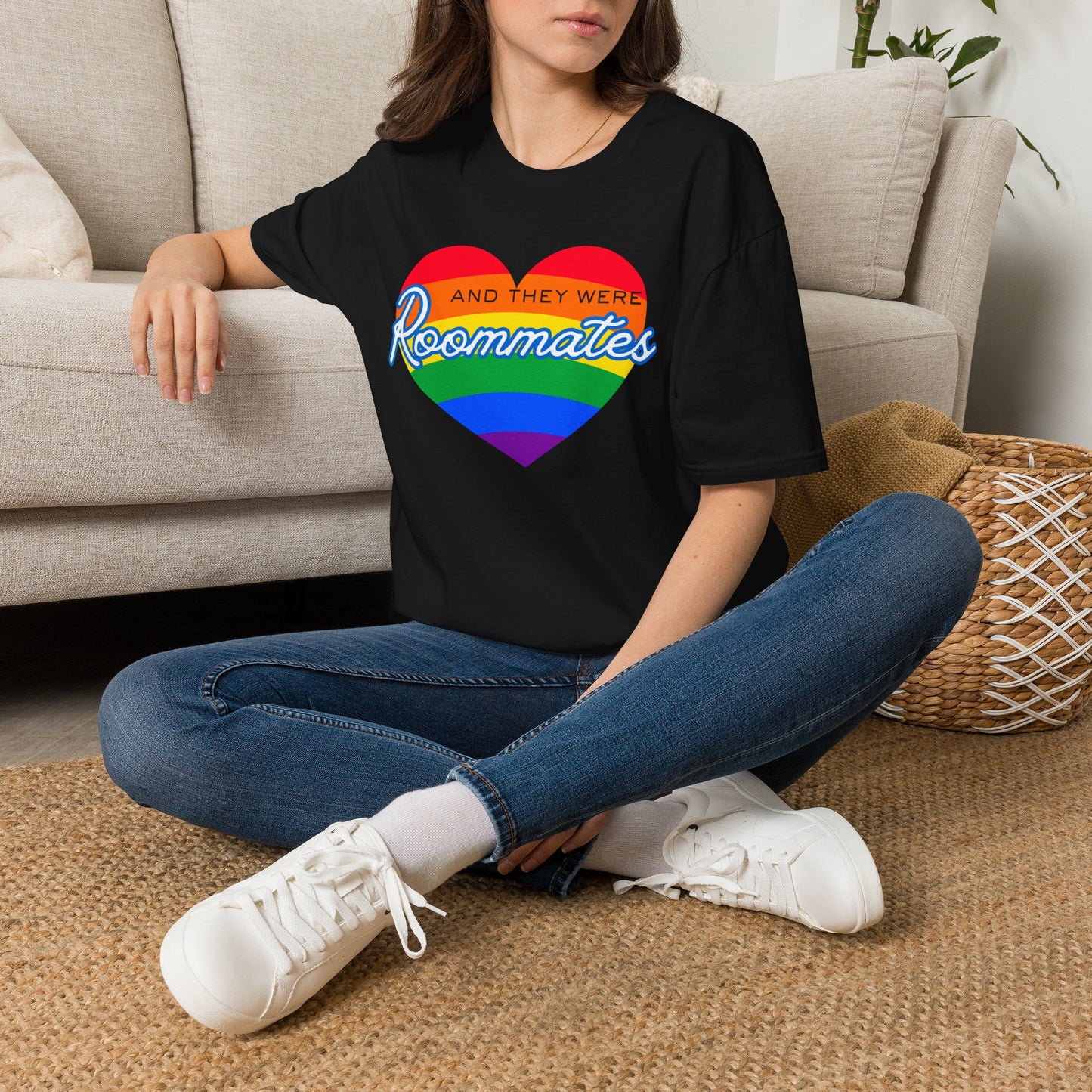 LGBTQIA "And They Were Roommates" Pride Graphic T-Shirt
