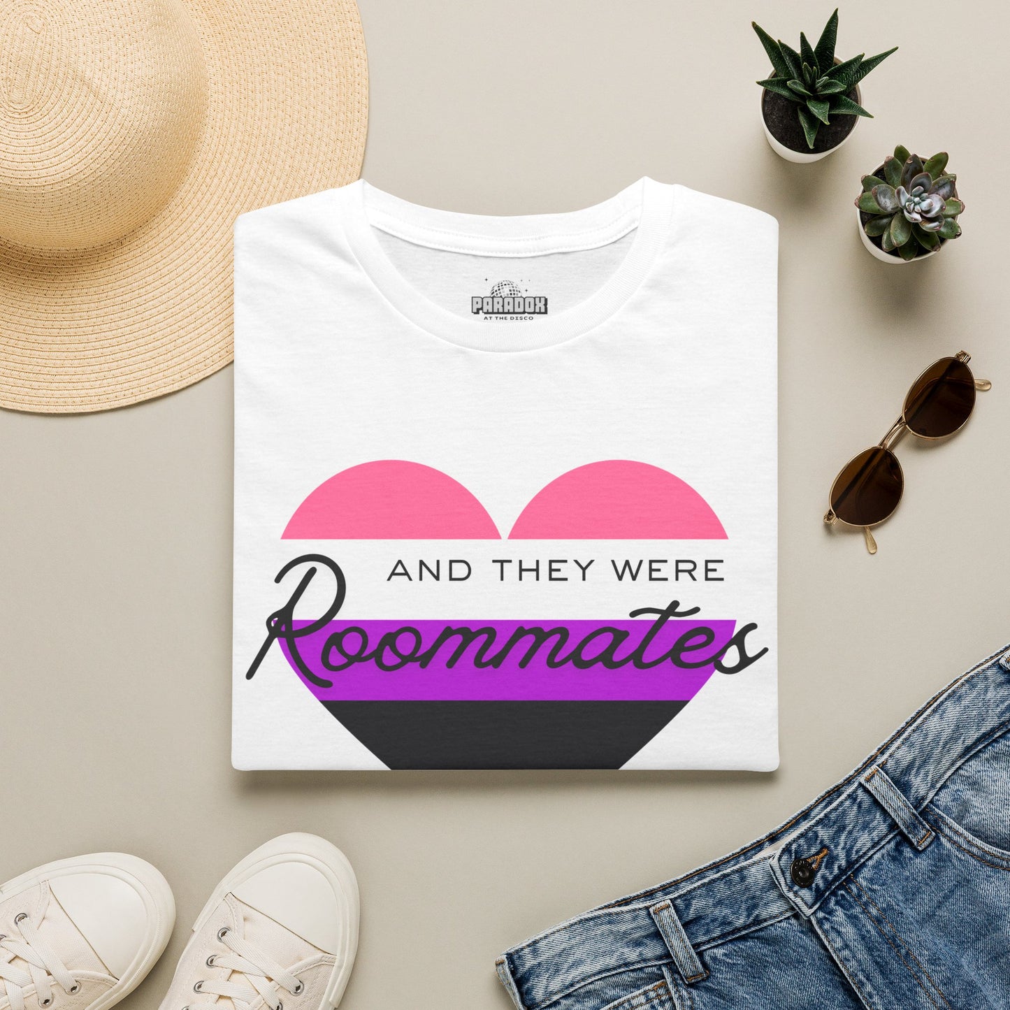 Genderfluid "And They Were Roommates" Pride Graphic Tee