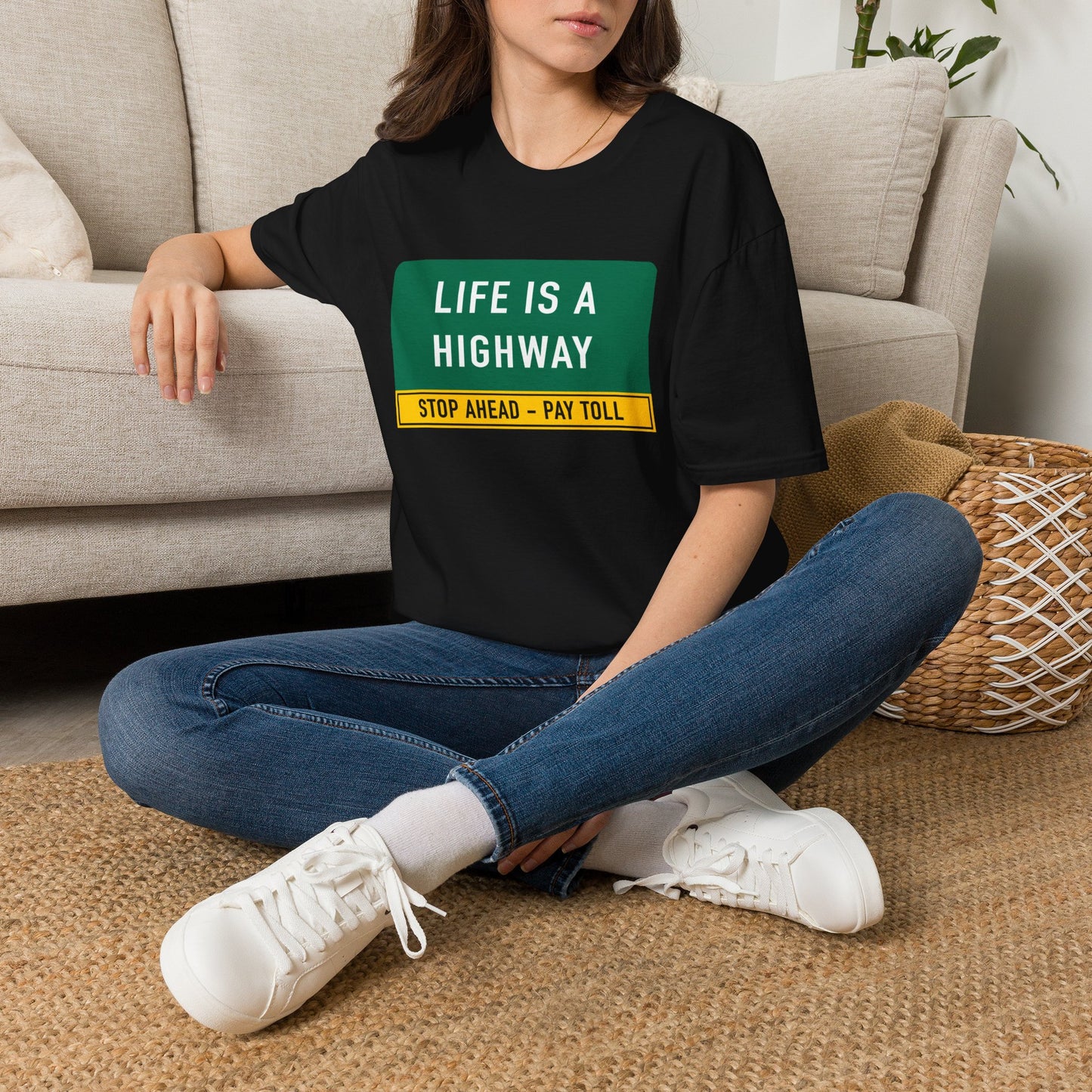 Life Is a Highway Road Sign Graphic Tee