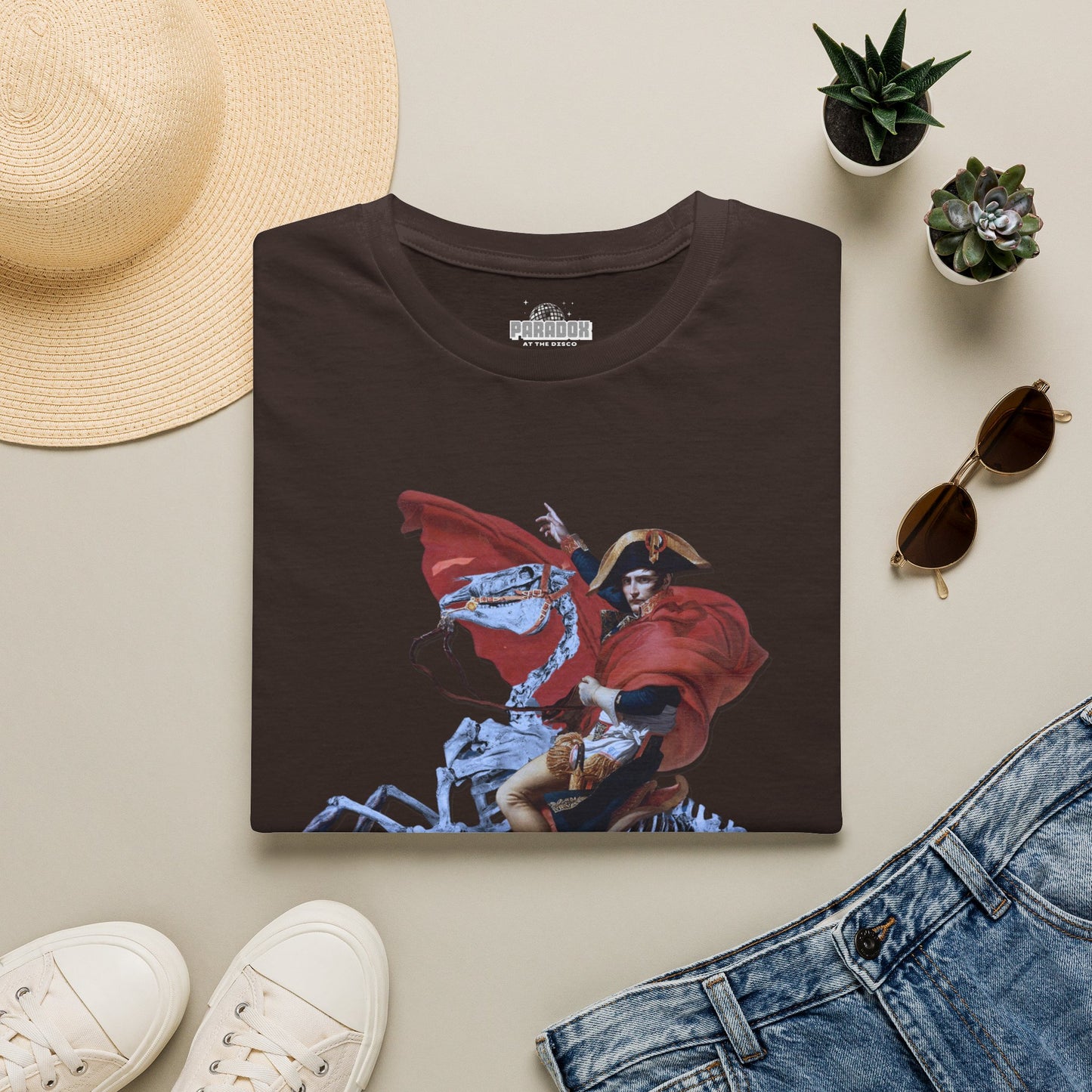 Skeleton Rider T-Shirt — Gothic Napoleonic Horseman Graphic Tee