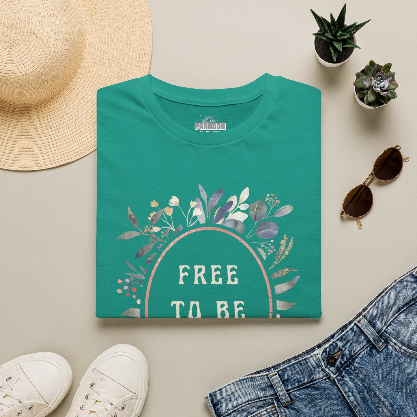 Free To Be Me Floral Graphic Tee