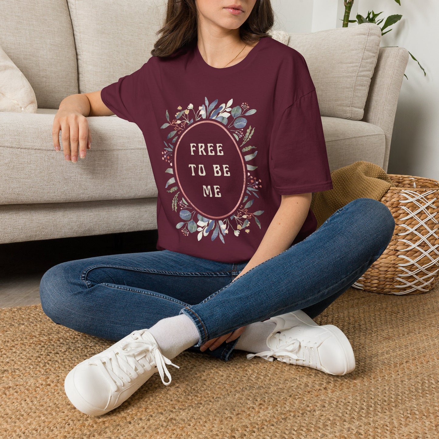 Free To Be Me Floral Graphic Tee