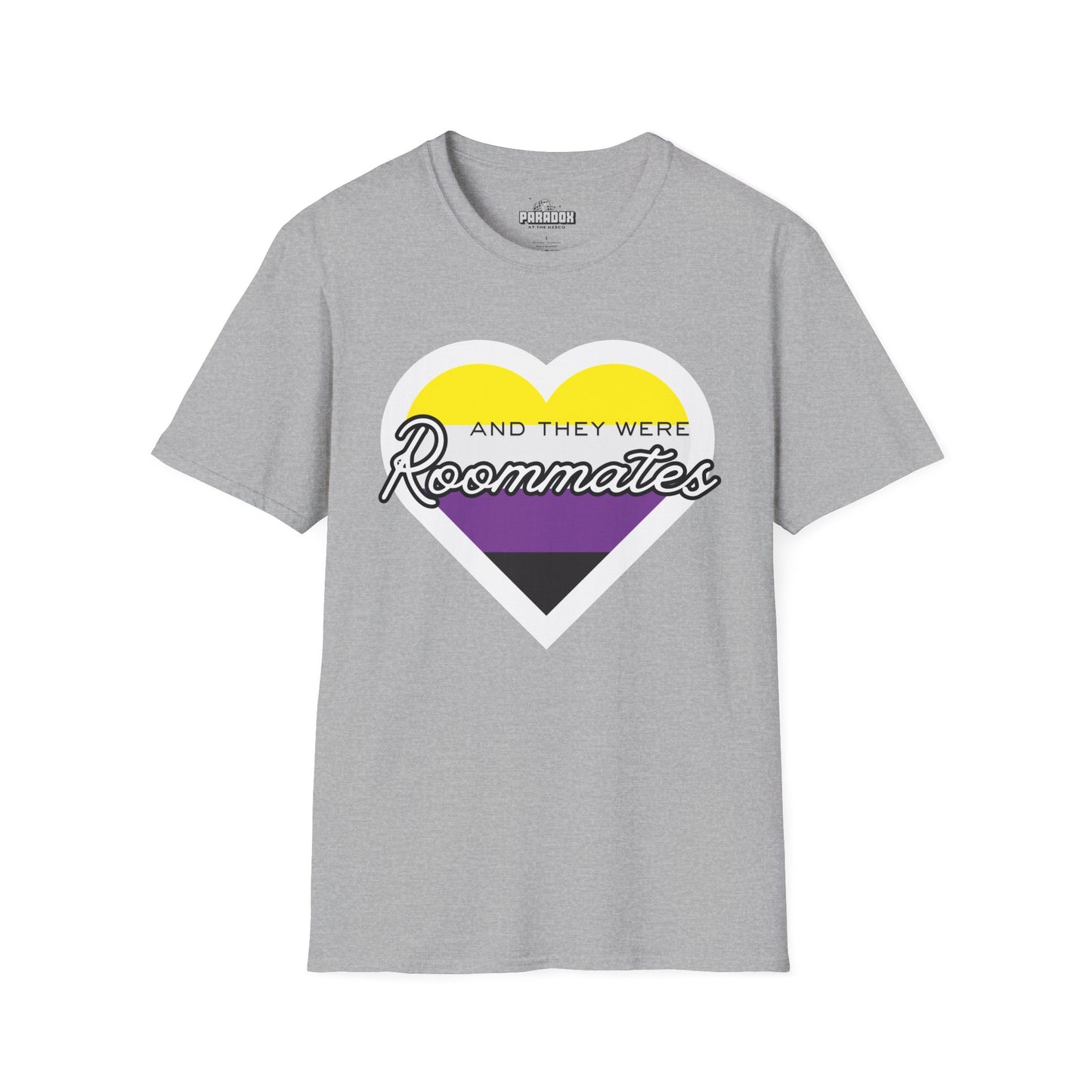 Nonbinary "And They Were Roommates" Pride Graphic Tee