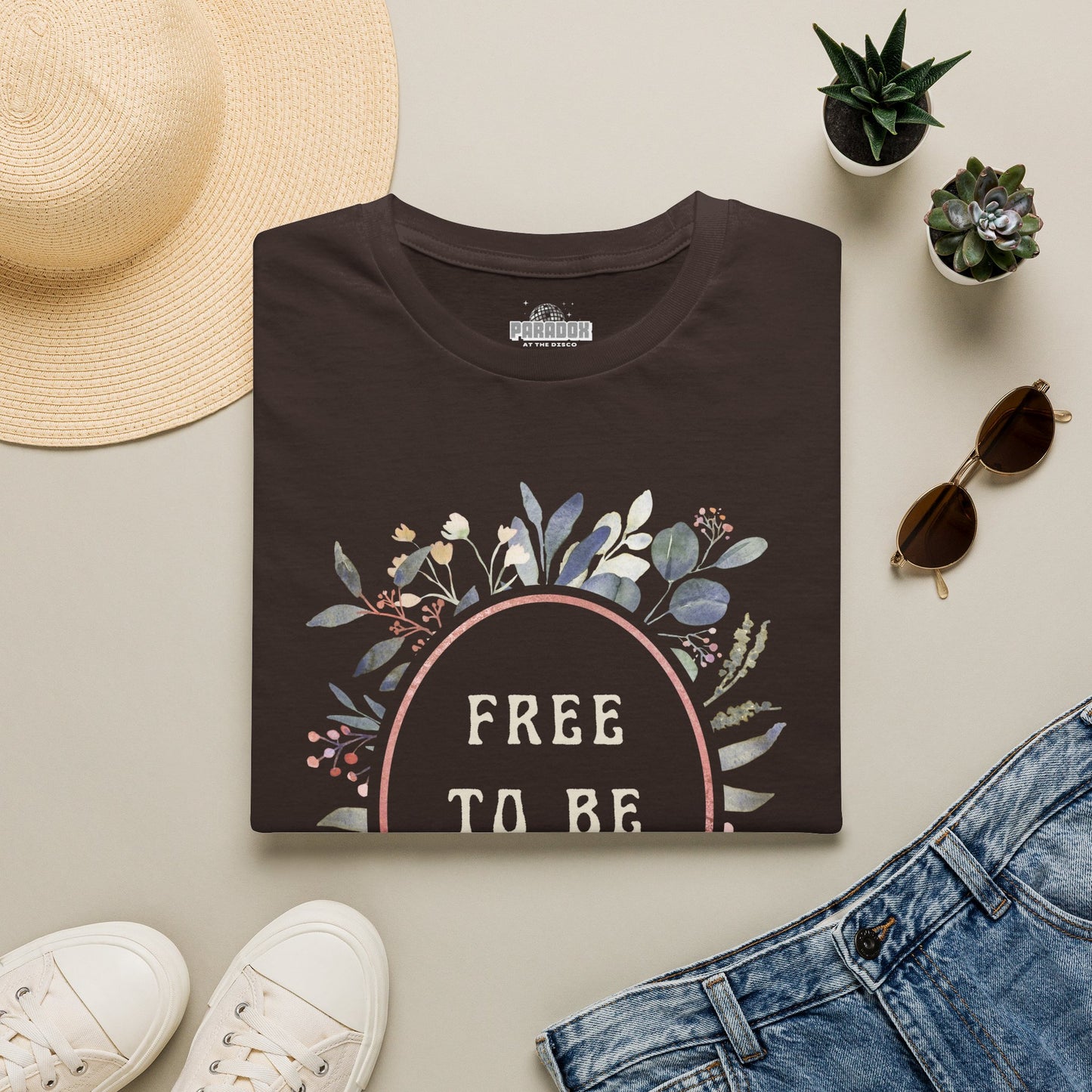 Free To Be Me Floral Graphic Tee