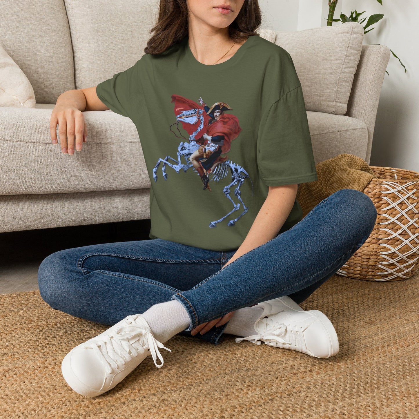 Skeleton Rider T-Shirt — Gothic Napoleonic Horseman Graphic Tee