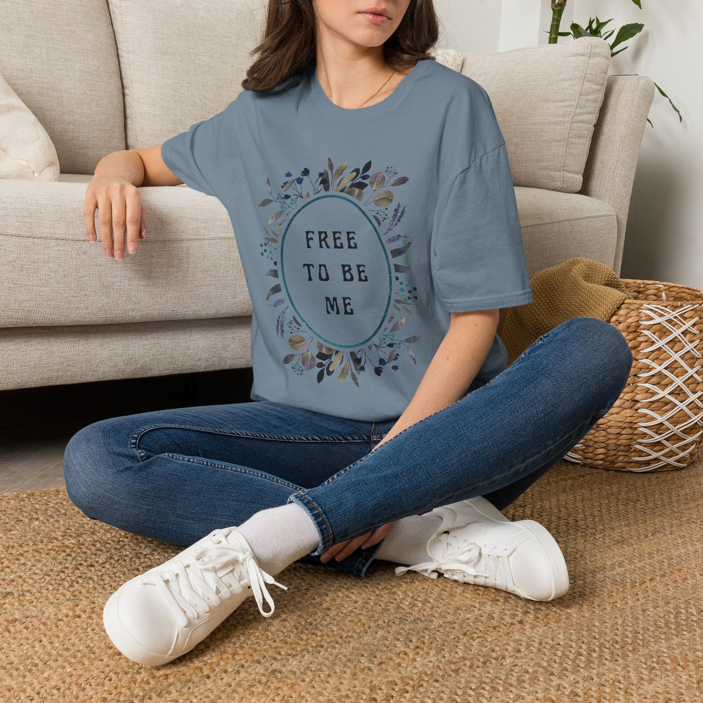 Free To Be Me Floral Graphic Tee