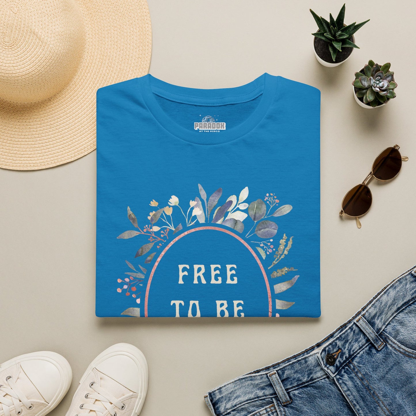 Free To Be Me Floral Graphic Tee