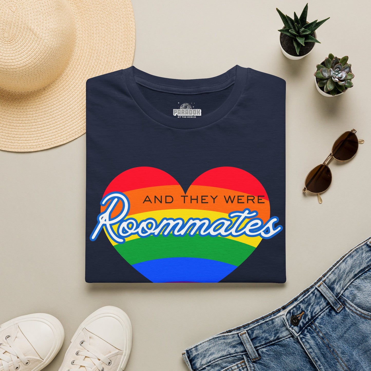 LGBTQIA "And They Were Roommates" Pride Graphic T-Shirt