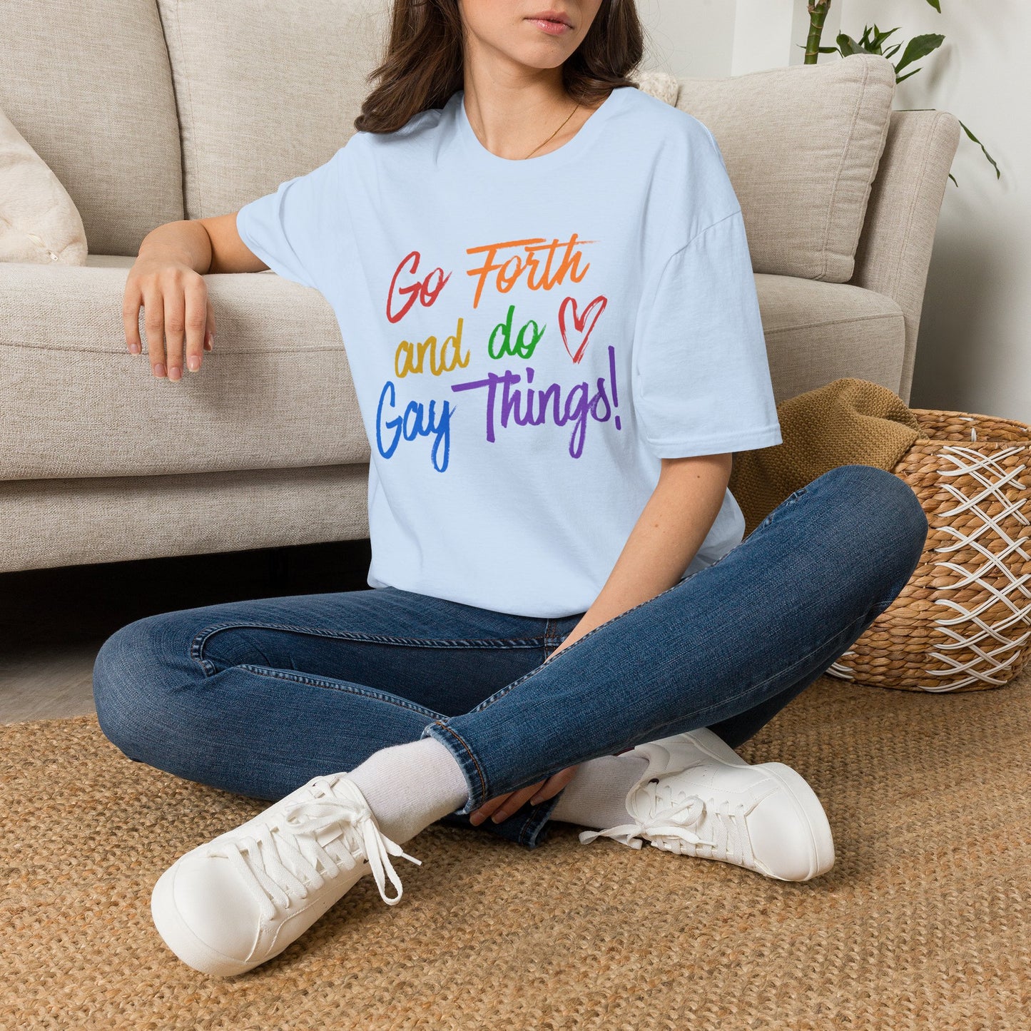 Go Forth and Do Gay Things T-Shirt | Rainbow Pride Tee