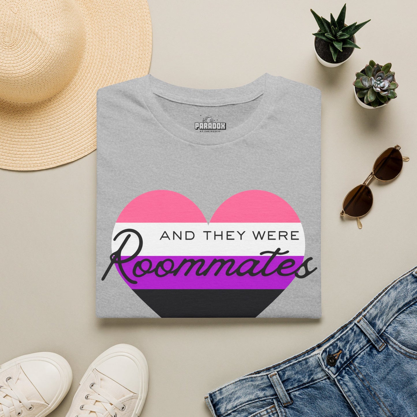 Genderfluid "And They Were Roommates" Pride Graphic Tee
